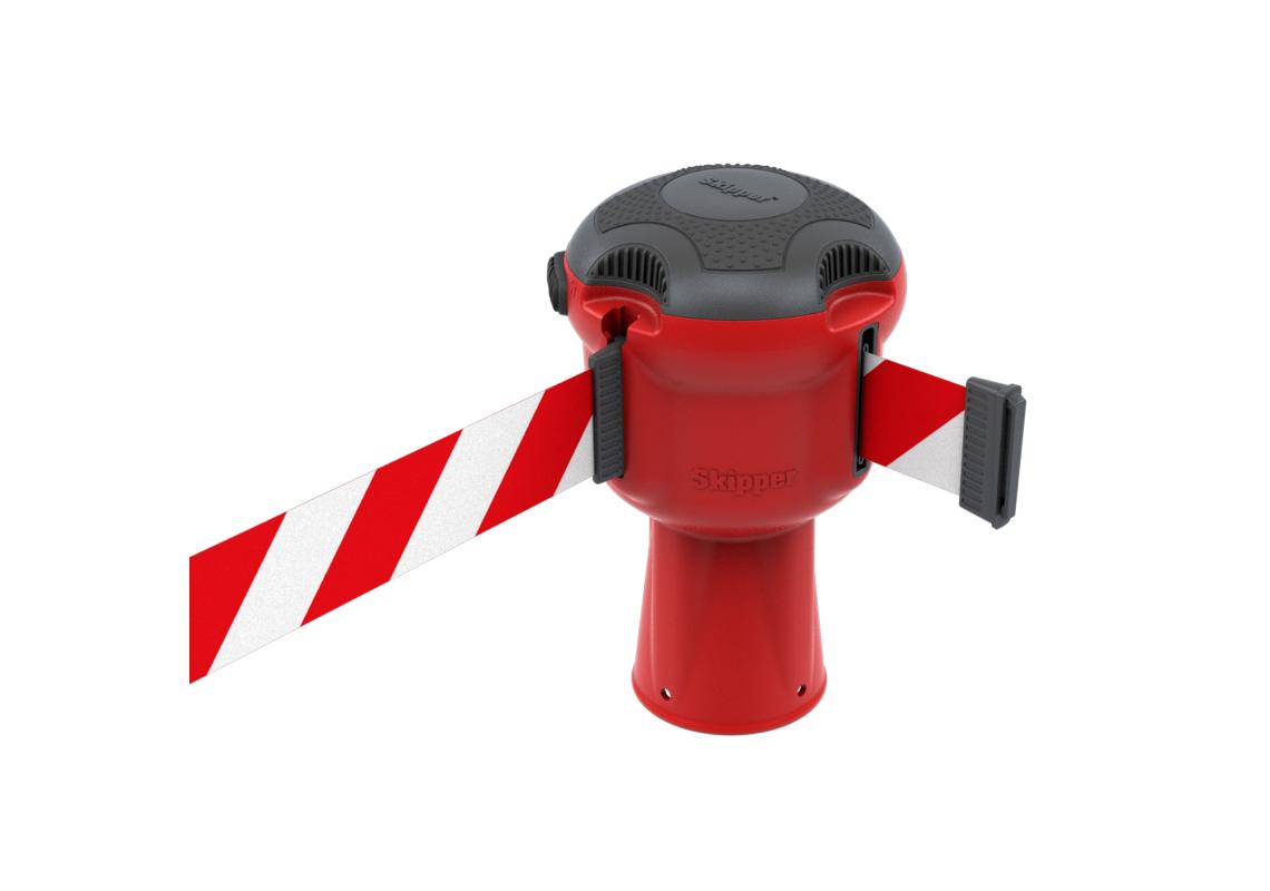 SKIPPER™ RED RETRACTABLE FLAGGING TAPE